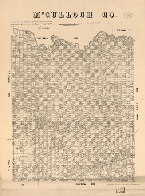 Did You Know This 1879 Map Holds the Key to McCulloch County’s Forgotten Land History? 🗺️✨